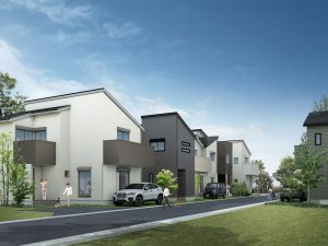 フィオレハウス四條畷 with Parkの街並みイメージパース